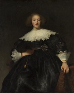 Portrét mladé ženy s ventilátorem, 1633. od Rembrandt van Rijn