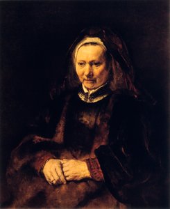 Portrét staré ženy, 17. století od Rembrandt van Rijn
