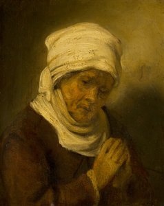 Modlící se žena, kolem roku 1660 od Rembrandt van Rijn
