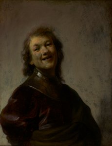 Rembrandt Laughing, c. 1628 (olej na mědi)