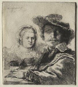Rembrandt a jeho manželka Saskia od Rembrandt van Rijn
