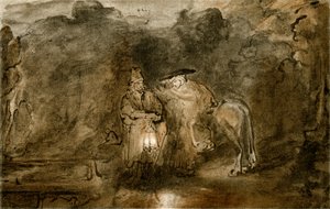 Odpočinek na útěku do Egypta od Rembrandt van Rijn