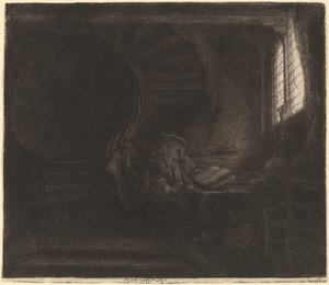Svatý Jeroným v temné komoře od Rembrandt van Rijn