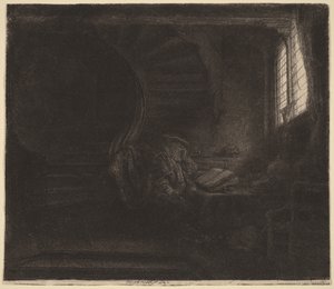 Svatý Jeroným v temné komnatě od Rembrandt van Rijn