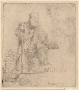 Svatý Petr v pokání od Rembrandt van Rijn