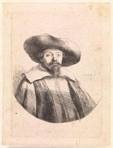 Samuel Manasseh Ben Israel , židovský autor od Rembrandt van Rijn