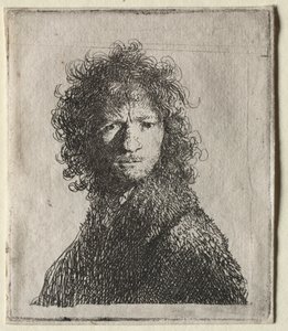 Autoportrét Zamračený: Poprsí od Rembrandt van Rijn