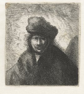 Autoportrét v šikmé kožešinové čepici: Busta, cca 1631. od Rembrandt van Rijn