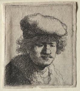 Autoportrét s čepicí vytaženou dopředu, c. 1631. od Rembrandt van Rijn