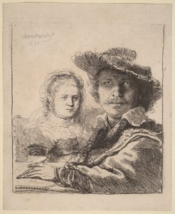 Autoportrét se Saskia od Rembrandt van Rijn