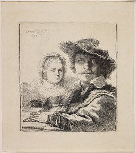 Autoportrét se Saskia od Rembrandt van Rijn