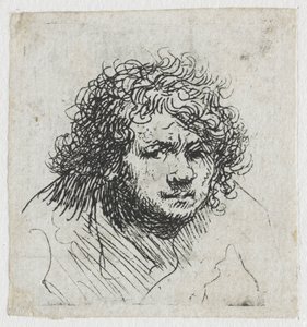 Autoportrét v předklonu: poprsí od Rembrandt van Rijn