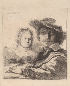 Autoportrét se Saskiou, 1636 od Rembrandt van Rijn