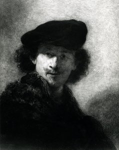 Autoportrét se sametovým baretem od Rembrandt van Rijn