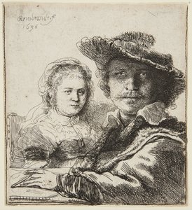 Autoportrét se Saskia od Rembrandt van Rijn