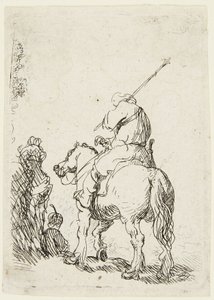 Voják na koni od Rembrandt van Rijn
