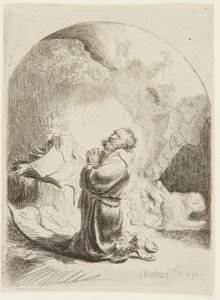 Svatý Jeroným v modlitbě od Rembrandt van Rijn
