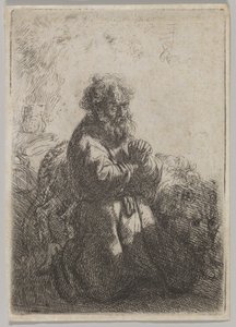 Svatý Jeroným v modlitbě, 1635. od Rembrandt van Rijn