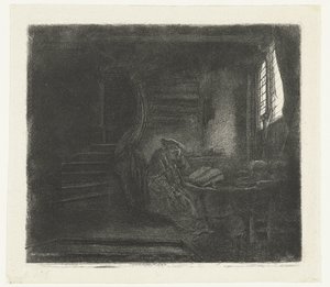 Svatý Jeroným v temné komoře od Rembrandt van Rijn