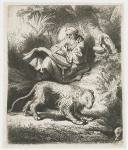 Svatý Jeroným čte od Rembrandt van Rijn