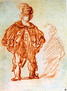 Stálý herec, 30. léta 17. století. od Rembrandt van Rijn