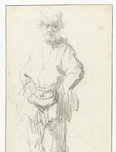 Stojící muž s vakem od Rembrandt van Rijn
