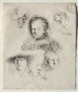 Studie vedoucí Saskia a další od Rembrandt van Rijn