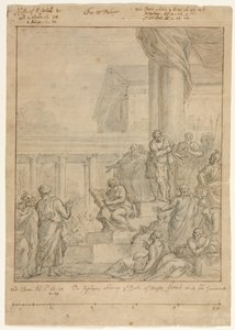 Studie pro krále Josiaha Rendinga jeho šatů od Rembrandt van Rijn
