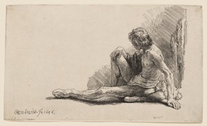 Studie aktu od Rembrandt van Rijn