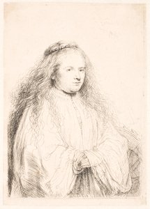 Studie Saskie jako S. Catharine ("malá židovská nevěsta") od Rembrandt van Rijn