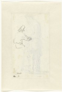 Studie muže, pohled zezadu od Rembrandt van Rijn