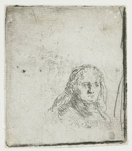 Studie ženské hlavy od Rembrandt van Rijn
