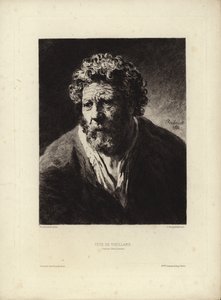 Tete de Viellard od Rembrandta Harmenszoona van Rijn. Rytina Jules Jacquemart, 1877 od Rembrandt van Rijn