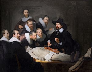 Lekce anatomie Dr. Nicolaese Tulpa, 1632 od Rembrandt van Rijn