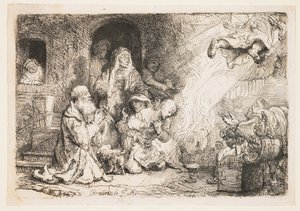 Anděl odcházející z Tobiášovy rodiny od Rembrandt van Rijn