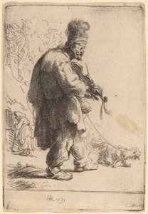 Slepý houslista od Rembrandt van Rijn