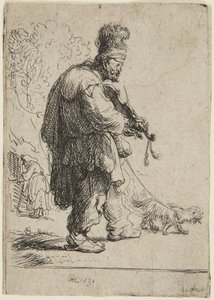 Slepý houslista od Rembrandt van Rijn