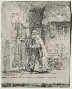 The Blindness of Tobit: The Larger Plate, 1651. od Rembrandt van Rijn