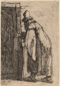 Tobitova slepota: skica od Rembrandt van Rijn