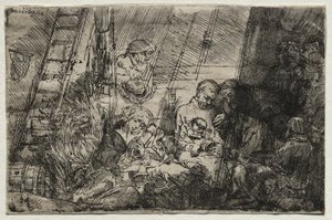 Obřízka ve stáji od Rembrandt van Rijn