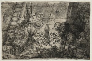 Obřízka ve stáji, 1654. od Rembrandt van Rijn