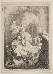 Obřízka: Malý talíř, ca. 1630. od Rembrandt van Rijn