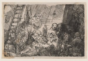 Obřízka ve stáji od Rembrandt van Rijn