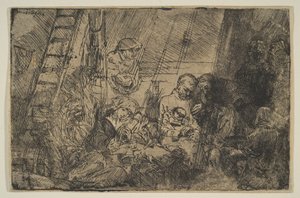 Obřízka ve stáji, 1654. od Rembrandt van Rijn
