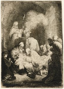 Obřízka: malý talíř, 1630. od Rembrandt van Rijn