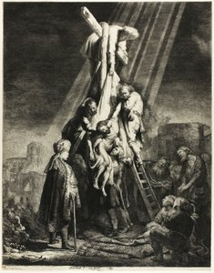 Sestup z kříže: Druhá deska od Rembrandt van Rijn