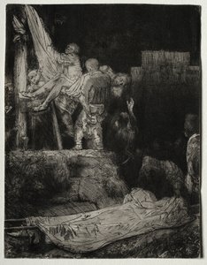 Sestup z kříže světlem pochodně, 1654. od Rembrandt van Rijn