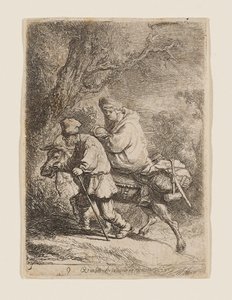 Útěk do Egypta od Rembrandt van Rijn