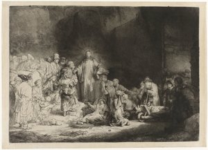 Výtisk sto guldenů od Rembrandt van Rijn