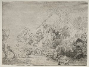 Velký lov na lva od Rembrandt van Rijn